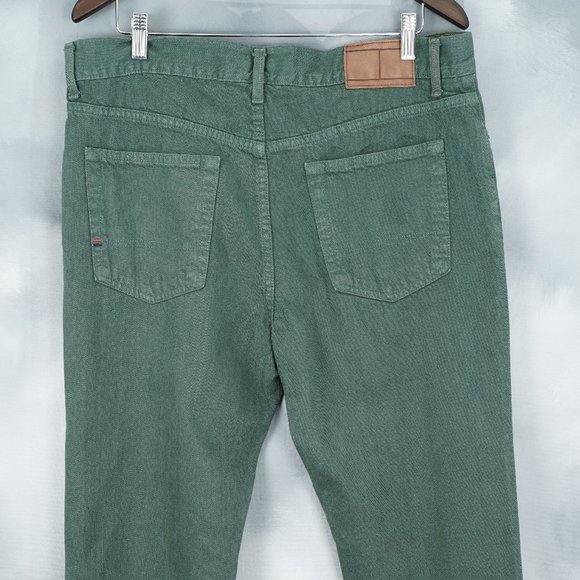 Tommy Hilfiger Green Denim Men's Jean Trousers | size 36x32 - Picture 2 of 10